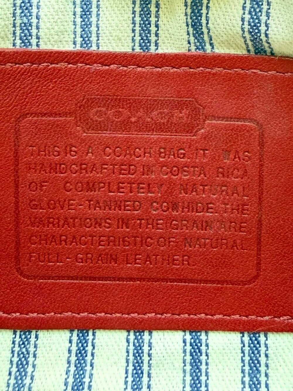 Vintage Coach Red Leather Skinny Case with Hangtag - Picture 6 of 6